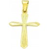MYRO Zlatý prívesok v tvare kríža zo žltého zlata