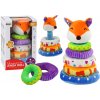 LEAN TOYS Plyšová pyramída Líška - farebná 27 cm