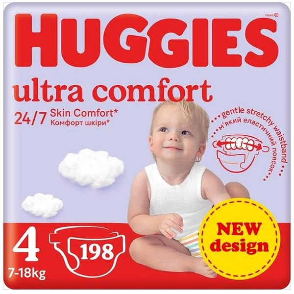 Huggies 3x Ultra Comfort Mega 4 - 198 ks