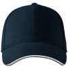 MALFINI 6P SANDWICH 306 / Šesťpanelová šiltovka - námorná modrá Nastaviteľná