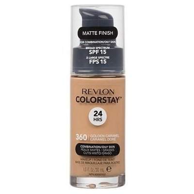 Revlon Colorstay Combination Oily Skin SPF15 make-up pro smíšenou až mastnou pleť 30 ml odstín 360 Golden Caramel