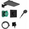 Hansgrohe Raindance Alive Q Sprchový set s termostatom pod omietku, s telesom, 21x34 cm, 3 prúdy, matná čierna 24620670-HG