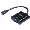 AKASA - Micro HDMI na VGA prevodník AK-CBHD21-15BK