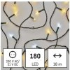 Emos D4AN06 LED vianočná reťaz 18 m vonkajšia aj vnútorná teplá studená biela časovač