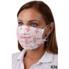 Rúško antibakteriálne-BORT ,dvojvrstvové-1vrstva(100%bavlna), 1vrstva (100%polyester s iónmi striebra)-s čičmanským vzorom (červené s bielym podkladom) 036 - VYROBENÉ NA SLOVENSKU