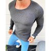 DStreet Men's slipped-over sweater anthracite WX1617 šedá svetlomodrá