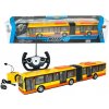 Žltý autobus na diaľkové ovládanie s osvetlením