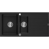 Mexen Andres - granitový drez 100,0x50,0cm, 1,5-komorový, čierna, 6515101510-77