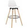 Tempo Kondela Barová stolička, biela/buk, EVANS