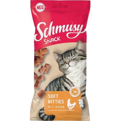 Schmusy Snack Soft Bitties kuracie 8 x 60 g