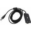 USB ZVUKOVÁ KARTA ADAPTÉR MINI JACK 3,5MM PRE HYPERX CLOUD II 200CM