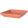 Plastia miska štvorhranná Lotos - terakota 20x20
