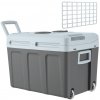 tectake 405184 elektrický chladiaci a ohrievací box s rukoväťami a kolieskami,40 l - šedá