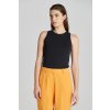 TOP GANT HIGH NECK RIB TANK TOP BLACK