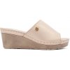 GOODIN Golden women's wedge flip-flops krémová 36 GOODIN 0000296777037
