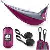 Mountain Goat turistická hojdacia sieť pre jednu osobu sivá-ružová