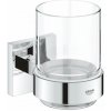 Grohe QuickFix Start Cube Pohárik na kefky a pastu, s držiakom, sklo/chróm 41097000-GR