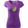 Rubikova kocka kreslená - Dámske tričko Pure - 2XL ( Fialová )