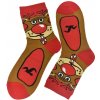 Bavlnené ponožky Funny-Bird červené