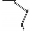 Stolná LED lampa Rabalux Raul 6W čierna, kĺbová so svorkou, 4500K