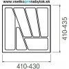 Príborník MINI pre šírku skrinky 500 mm (430x435mm (min.410x410mm) - biely)