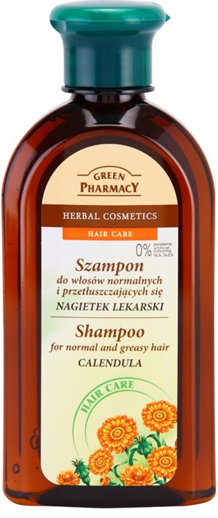 Green Pharmacy Hair Care Calendula šampón pre normálne až mastné vlasy 0% Parabens Artificial Colouring SLS SLES 350 ml