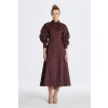 Gant Slim Volume Sleeve Shirt Dress fialová