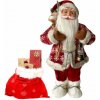 MagicHome Dekorácia Vianoce Santa stojaci červený s lampášom 60 cm