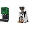 Gaggia Classic E24 BC, green + Eureka Mignon Zero 65 Speedy, CR chrome