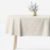 Goldea vianočný oválny obrus natura – jeleňe na režnej 140 x 220 cm