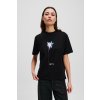 KARL LAGERFELD JEANS KLJ REG FLOWER COLOUR TEE BLACK