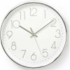 Nedis Nedis CLWA015PC30SR - Nástenné hodiny 1xAA biela/strieborná NE0445 + záruka 3 roky zadarmo