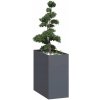 Kvetináč z práškovanej ocele, sivý VidaXL, 80 cm x 80 cm x 80 cm