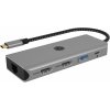 USB‑C dokovacia stanica 9v1 s 2× HDMI 4K/60 Hz, 3× USB, 100W Power Delivery, Gigabit LAN a čítačkou kariet