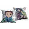 Halantex Obojstranný vankúš Demon Slayer Kimetsu no Yaiba Zabijak démonov - motív Tandžiró a Tomioka 40x40