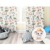 Biante Detský bavlnený záves Sandra SA-513 Africké zvieratká na bielom 150x260 cm