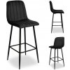 Barová stolička Velur Velvet Black