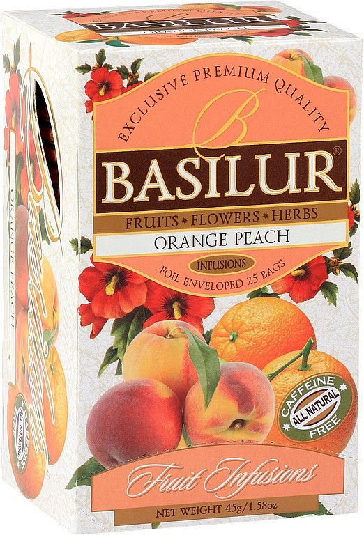 BASILUR Fruit Orange Peach 25 x 2 g