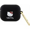 Sourcing Silikonový kryt na Airpods Pro s 3D hlavou kočky, černý/černý, Hello Kitty HKAP3DKHSK
