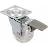 Strong Koliesko Tope 50 mm - otočné s brzdou / číre