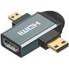 2 in 1 HDMI redukcia, hliníková zliatina, ,Data, 2K MAX