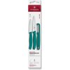 Sada noža a škrabky SWISS CLASSIC, sada 3 ks, zelená, plast, Victorinox