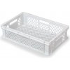 Plastová mriežkovaná prepravka 600 x 400 x 150 mm, biela