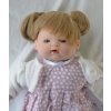 Realistická panenka - holčička - Márinka v puntíkatých šatech od španělské firmy Marina & Pau (Suenecitos - 26 cm - balené v sáčku)