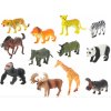 MAXITOY Safari zvířátka, velikost 11 - 15 cm, 12 kusů, 12 druhů, naučný set