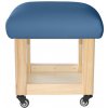 Drevená taburetka na kolieskach Morská modrá
