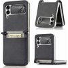 Kryt Litchi Pattern Folding Leather čierny – Samsung Galaxy Z Flip 3