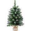 Strend Pro Stromček MagicHome Vianoce Belo, jedľa v jute, zasnežené konce, extra hustý, 60 cm