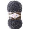 Pletacia vlna Alize NATURALE BOUCLE 6030 sivá