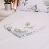 Takoy Plachta na posteľ 250x250 bavlnený satén zelené lístie na bielej-HT-00893 | 250x250 cm plachta